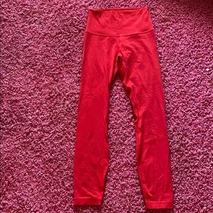 Size 4 red lululemon leggings